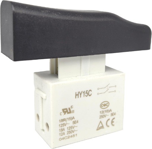 HY15C Lock On Push Button Switch Screw Terminals 18A 125V 12A 250V Bauer Rotary