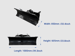39in Hydraulic Angle Snow Blade Attachment For Mini Skid Steer Loaders Universal