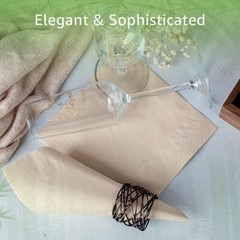 Ibambo Bamboo Everyday Napkins – 1000 Pack, 2-Ply, Compostable Dinner Napkins