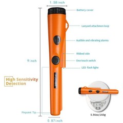 Handheld Metal Detector – 360�� Detection for Gold, Silver & Treasure Hunting