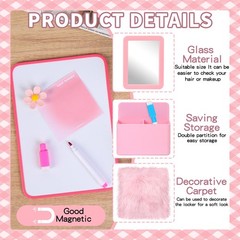 18 PCS Pink Locker Accessories Kit Back To School Decorations Supplies Girls