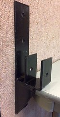 6 pcs Ledger Brackets Solid Steel Construction 12″ Ledger Board Hanger Black