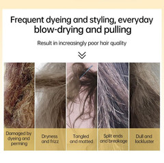 2Pcs Hair Mask, 8s Revitalizes Hot Dyeing 1.24 Fl Oz (Pack of 2), Gold
