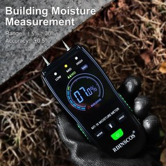 Rdinscos digital moisture meter wood for firewood drywall & lumber pin-type