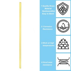 5/32 x 5/16 x 12″ H59 Brass Flat Bar, 2 Pcs Solid Rectangle Mill Stock for Cr…