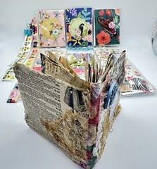 Junk Journal Small 4×4 With Coffee Dyed Paper Plus Pocket Letter All Handmade