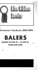 IH Baler Knotter Service Manual GSS-1294 45 46 55 56 Twine Wire Small Square