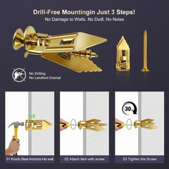 88 Pcs Self Drilling Drywall Anchors with Screws, Sheetrock Anchor, No Drill