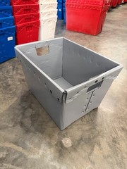 Lot of 5 Corrugated Plastic Postal Mail Type Totes Bin 18.5″L x 13.5″W x 11.5″H