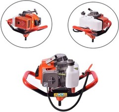 72CC Post Hole Digger with 4″ 8″ 12″ Auger, Powerful Gas Engine for Digging
