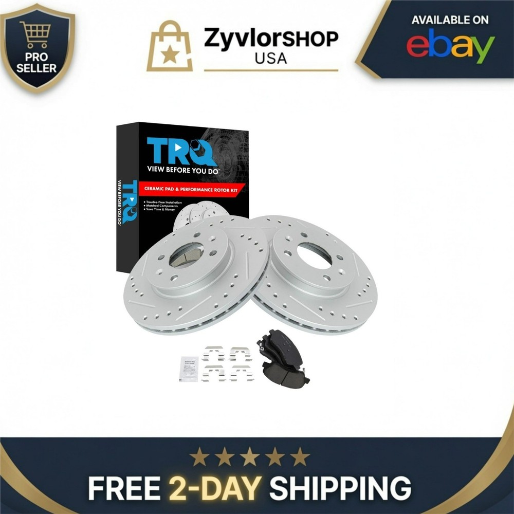 TRQ Front Brake Pad & Rotor Set for 2012-2017 Hyundai Accent Kia Rio