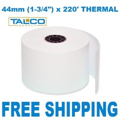 (20) 44mm (1-3/4″) x 220′ THERMAL CASH REGISTER PAPER ROLLS ~FAST FREE SHIPPING~