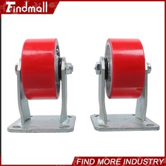 Findmall 4 Pack 4″ × 2″ Heavy Duty Rigid & Brake Swivel Caster Wheels 2800Lbs
