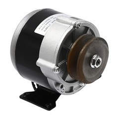 250W Gear Electric Motor Gear Motor Brushed Reduction Motor w/ Belt Pulley 36VDC