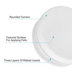 20Pcs 1.25″ Plastic Tubing End Caps Round Hole Plug Insert White