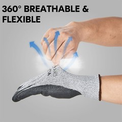 Vgo 1/2/5Pairs Level 5 Cut Resistant, Hand Protection Work Gloves(SK2131)