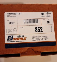 BOX OF 10 TOPAZ 3-piece Steel COUPLINGS 3/4” .75 Inch ERICKSON NEW FREE SHIPPING