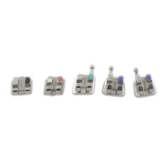 Dental Ortho Brackets Orthodontic Braces Roth MBT 022 018 345 Hook Twin Metal