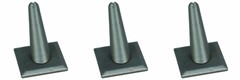 Steel Gray Faux Leather Single Ring Jewelry Display