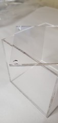 T’z Tagz 3.5″ Clear Acrylic Square Display Box with Fitted Lift‑Off Lid Handmade