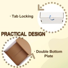 Bulk 100 Corrugated Cardboard Shipping Boxes 5.91X3.94X1.57 – Easy Assemble