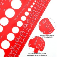 2 Fastener Screw Bolt Nut Thread Measure Gauges Size Checker Standard & Metric