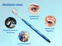 Dental Mirror Set of 5 Blue Plasma Coated Cone Socket ARTMAN INSTRUMENTS