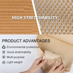 Rollo de envoltura acolchada de nido de abeja de 12″ x 35′ para envíos mudanzas
