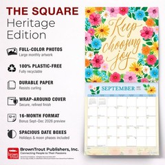 Bonnie Marcus OFFICIAL 2027 12×24″ (Hanging) Square Wall Calendar | Plastic-Free