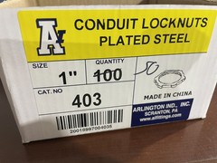 Arlington 403 1″ Conduit Locknuts, Plated Steel – Open Box, Qty 50