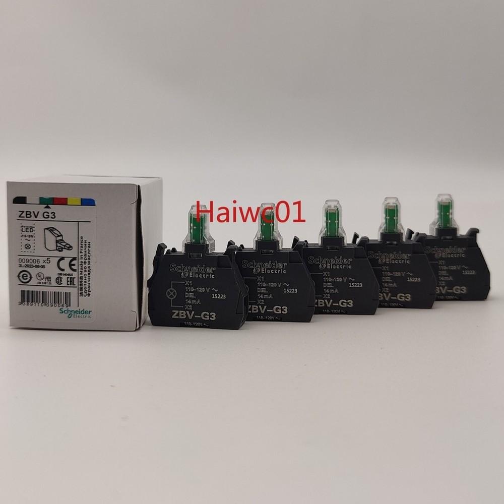 5 PCS Schneider ZBVG3/ZBV-G3 LED Telemecanique NEW: Available in US Inventory