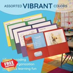 Blue Summit Supplies 50 Colored 2 Pocket Folders