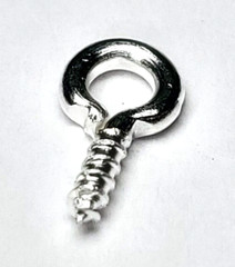 36 Pieces – Mini Screw Eye #2 x 5/16 Eye Hook Small Screw Eye Silver-Tin
