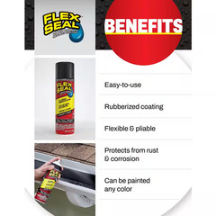 Flex Seal Black 14 oz. Liquid Rubber Spray – Waterproof Sealant Coating