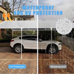 10 x 20 Ft Heavy Duty Carport Replacement Canopy Cover Waterproof & UV Protec…