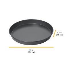 Chicago Metallic 14-Inch Deep Dish Pizza Pan, Nonstick Carbon 14-Inch, Silver