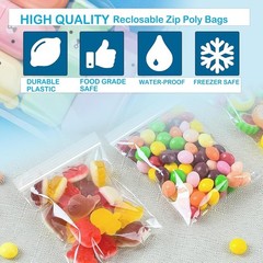 Versatile 2”X 2” Clear Zip Lock Bags – 100 Count for Jewelry, Photos & More