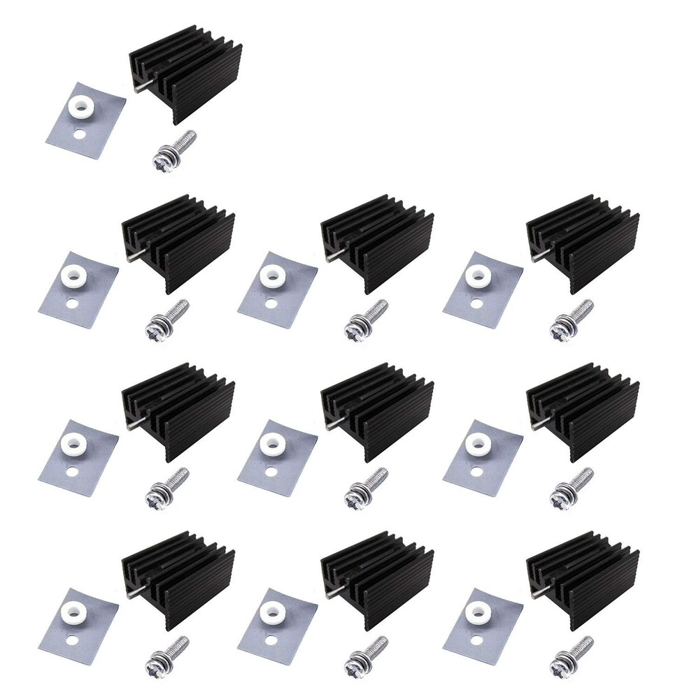Easycargo 10 Packs TO-220 Heatsink + Insulator Mounting Screws Kits for LM317 Lm