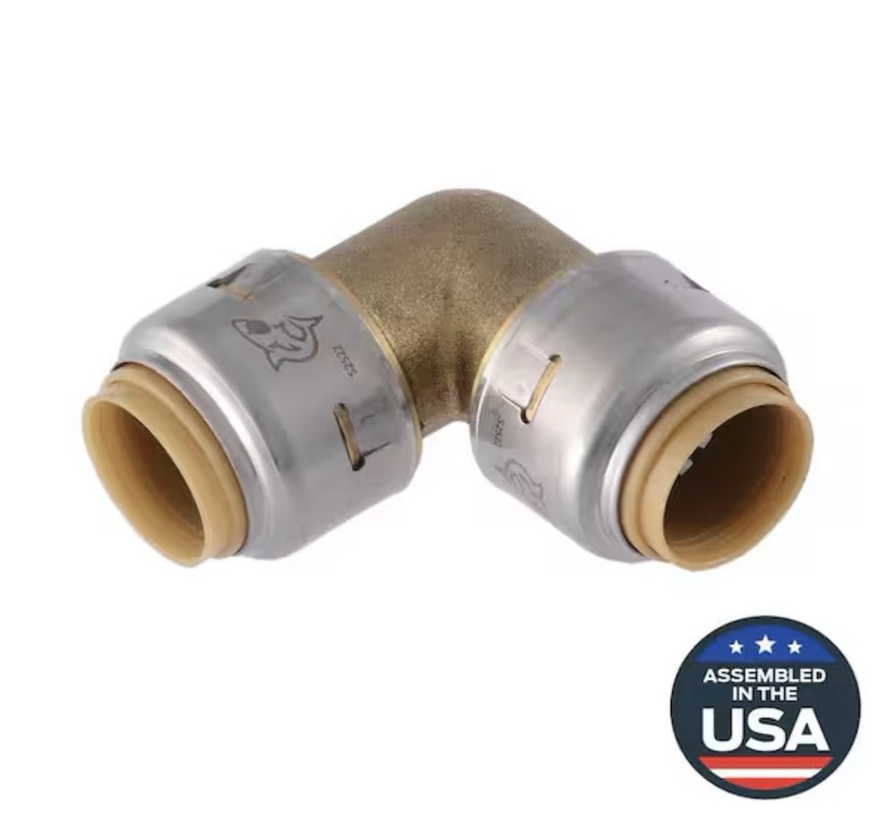 SharkBite MAX UR256A, 1/2-in. x 1/2-in. 90-Degree Push-to-Connect Elbow Fitting
