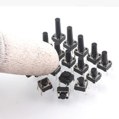 6x6x4.3 – 16mm Momentary Tactile Tact Push Button Switch 4 Pin DIP Through Hole