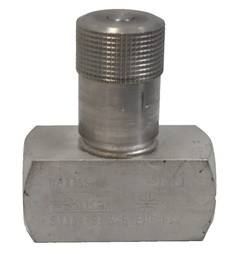 Parker N800SS 1/2″ Colorflow In-Line Needle Valve 5000 PSI 345 Bar Max -11 HU