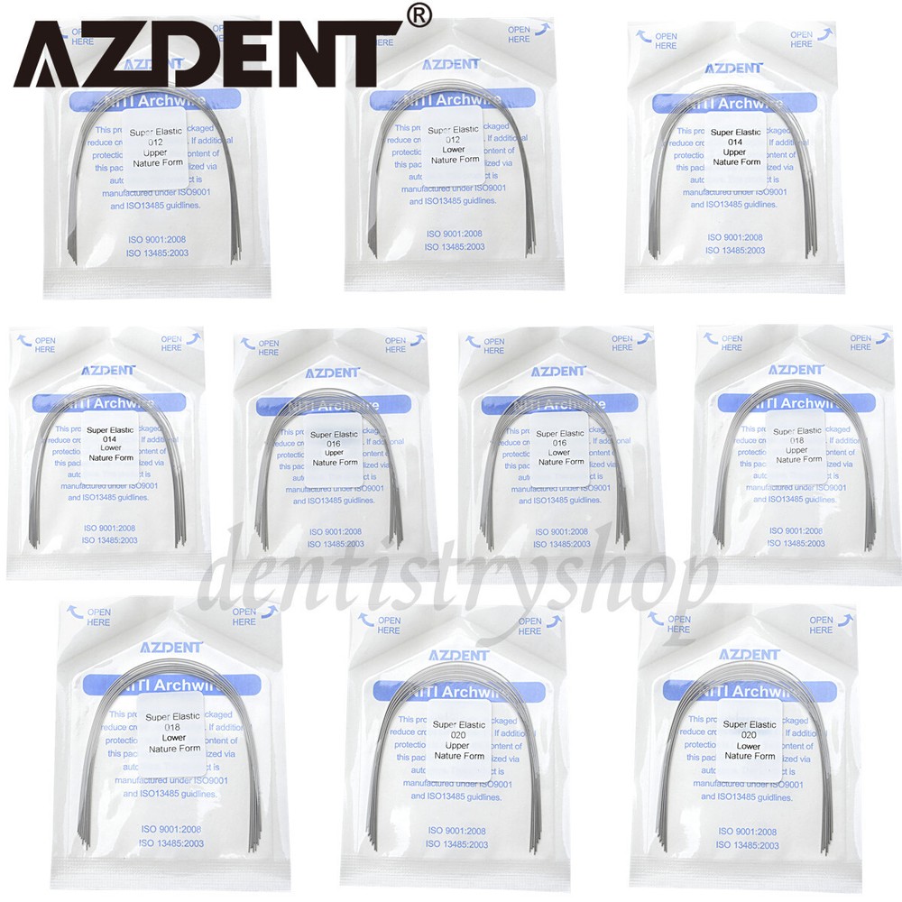 Dental Ortho Niti Arch Wires Super Elastic Round Nature Form 012-020 U/L AZDENT