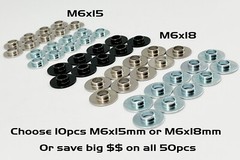 M6 Shoulder Collar Washer packs Suzuki Yamaha Kawasaki Honda Dirt Bike Plastics