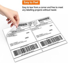 50-4000 Premium 8.5″ X 5.5″ Half Sheet Shipping Labels Self Adhesive 2 Per Sheet