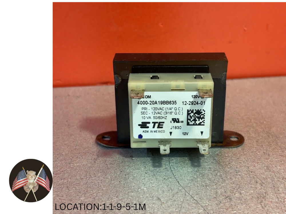 4000-20A19BB635 Scotsman Transformer 120V 50/60HZ PRI 120V AC. SEC 12V AC