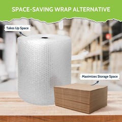 12″ x 820′ Brown Kraft Bubble Paper Wrapping Cushioning Void Fill 47232 Sheets