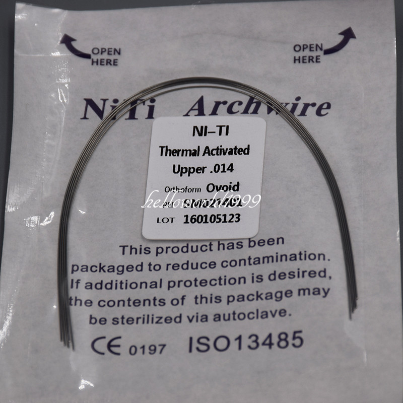 1 Pack Dental Orthodontic Thermal Activated Niti Arch Wire Round Ovoid 014 Upper