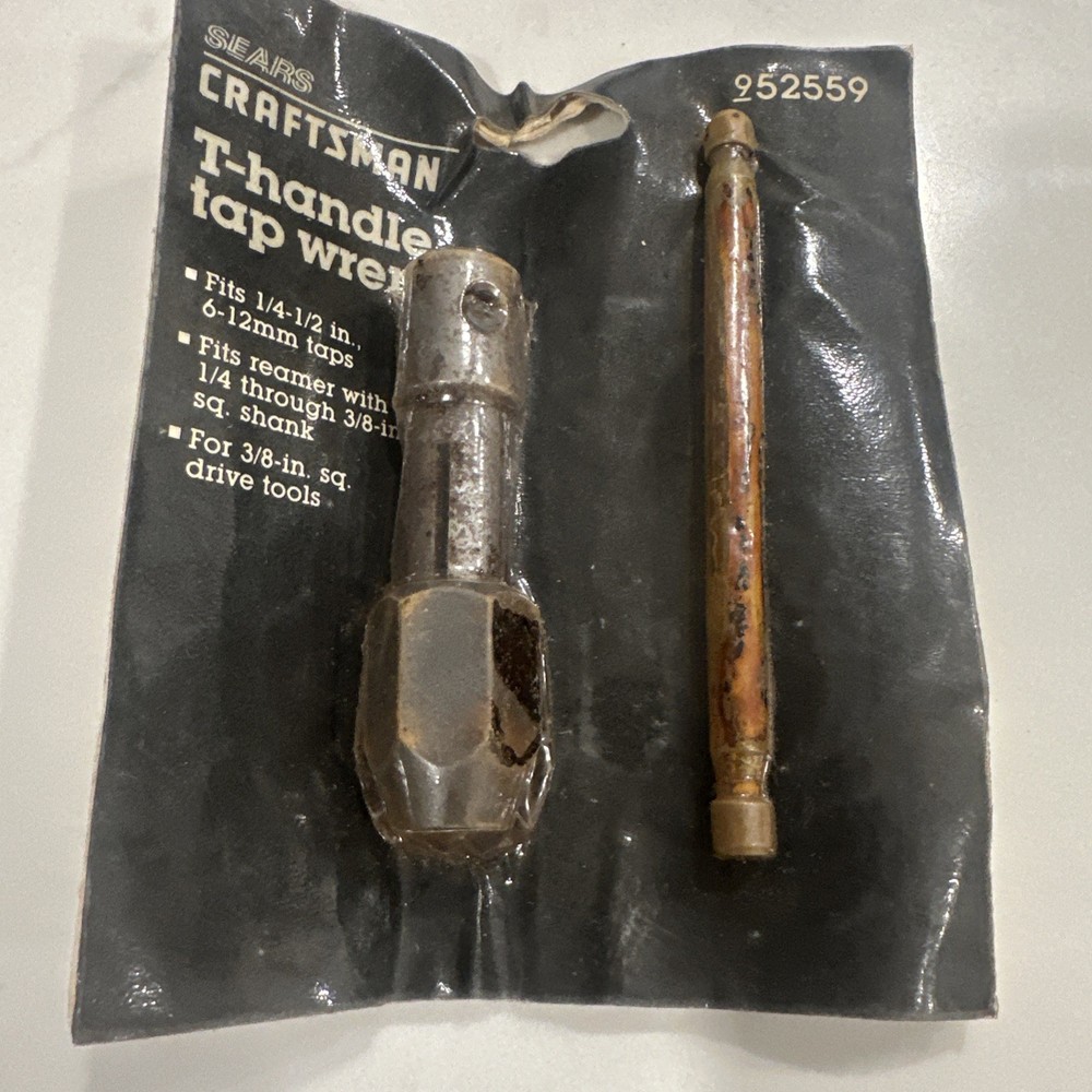 Sears Craftsman USA Nos T Handle Tap Wrench Die 52559 6-12mm & 1/4”-1/2”