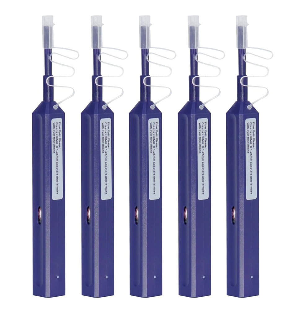 LC Fiber Cleaner Pen – 5 Pack – 1.25Mm LC Fiber Optic Cleaning Pen with Dual Act