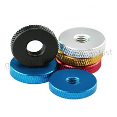 Aluminum Alloy Flat Thin Knurled Thumb Nut Handle Knob Nuts M3 M4 M5 M6 M8 M10